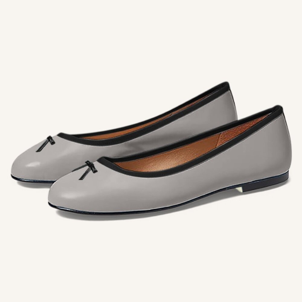 M.A.M.A. Bow Collection - Women's Ballet Flats | Gray